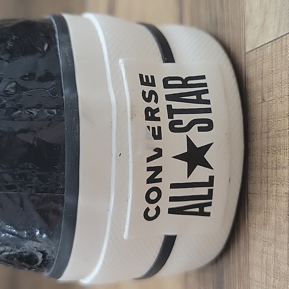 Converse Black and White High-Top Sneakers - Picture 7 of 14